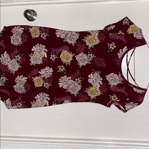 Flowery Maroon Dress